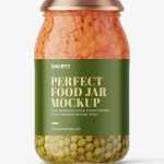Pea carrot jar mockup