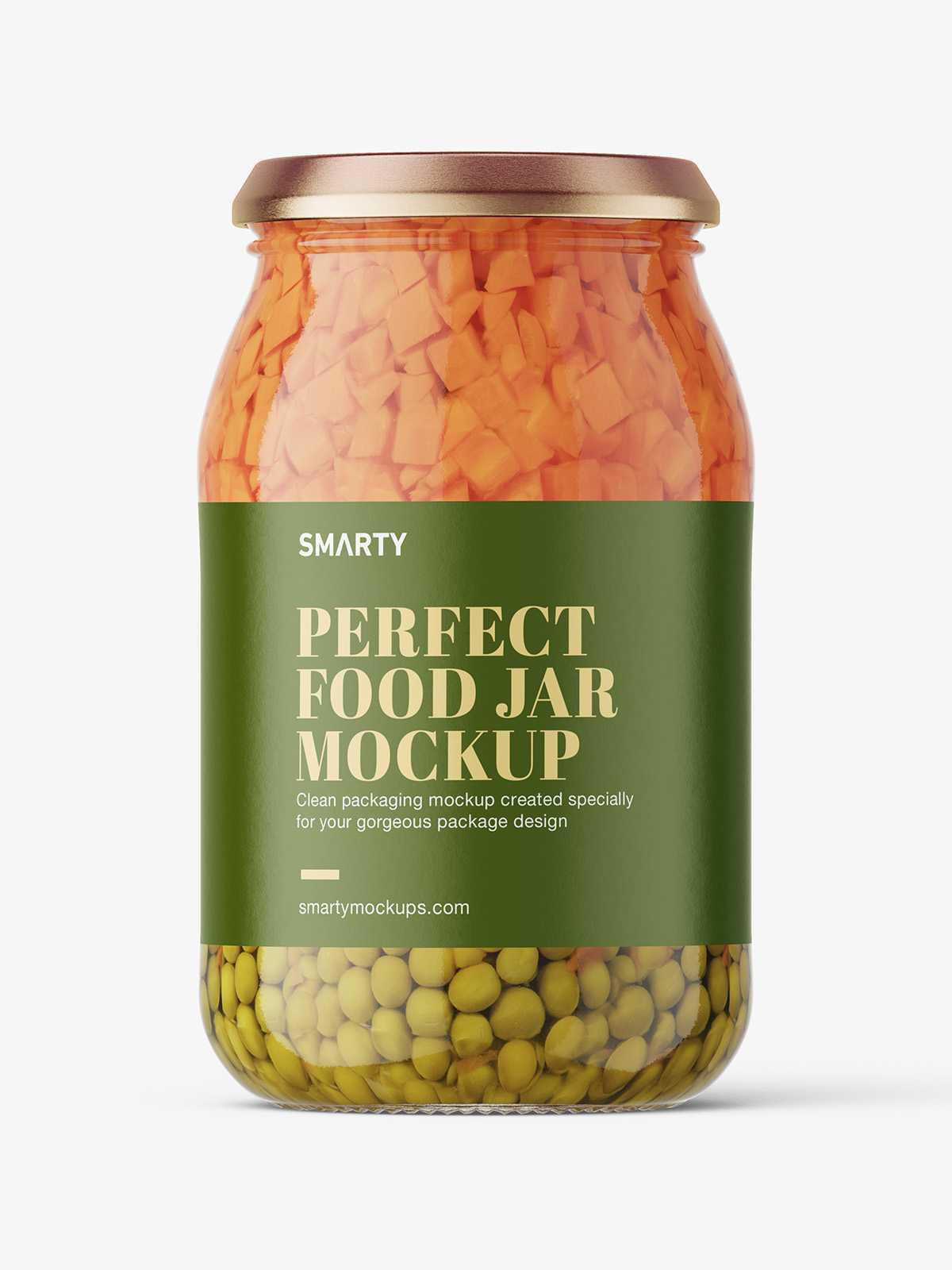 Pea carrot jar mockup