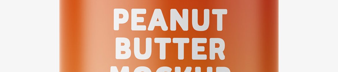 Peanut butter jar mockup