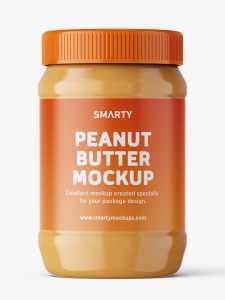 Peanut butter jar mockup
