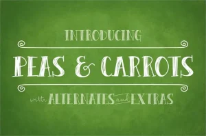 Peas & Carrots font