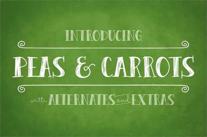 Peas & Carrots font