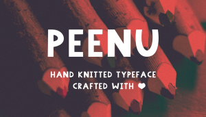 Peenu Hand Knitted Typeface