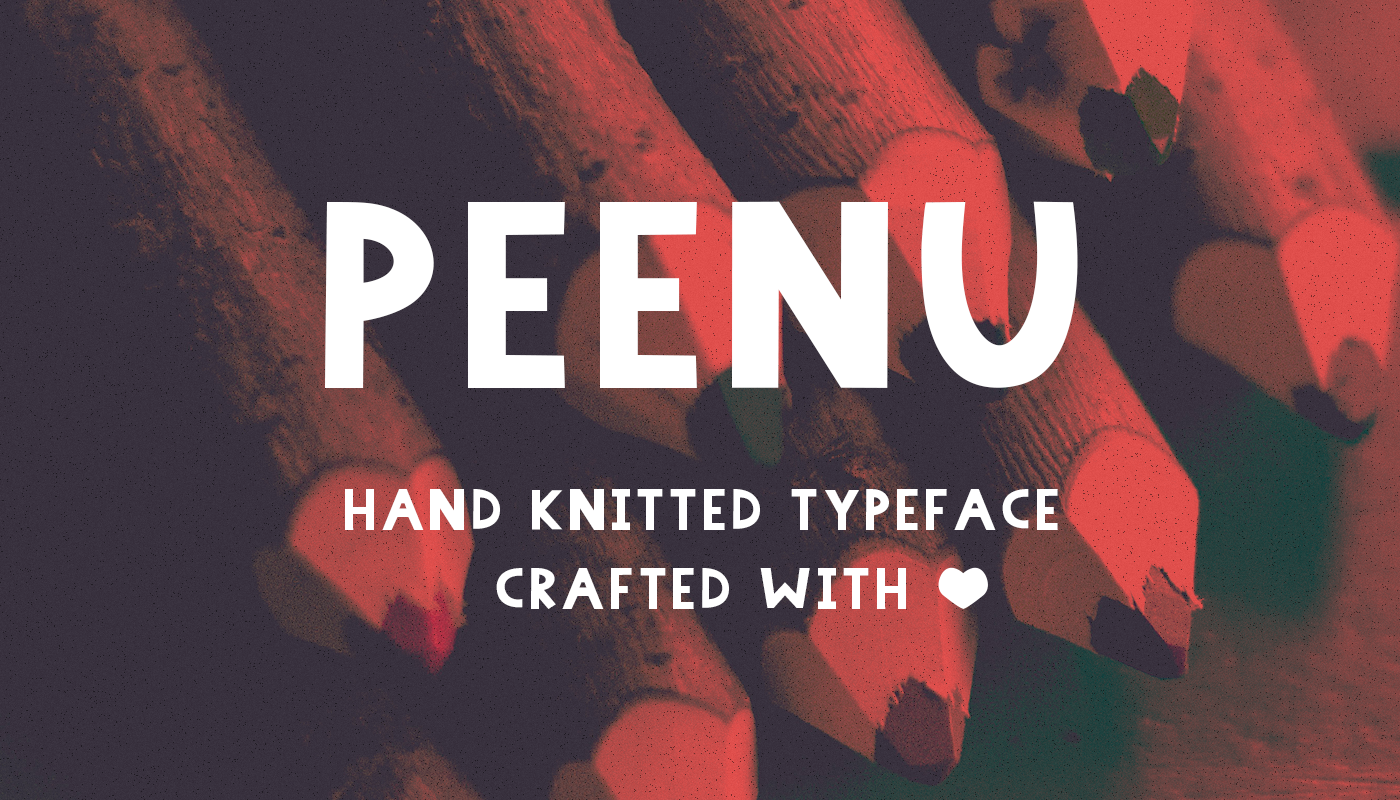 Peenu Hand Knitted Typeface