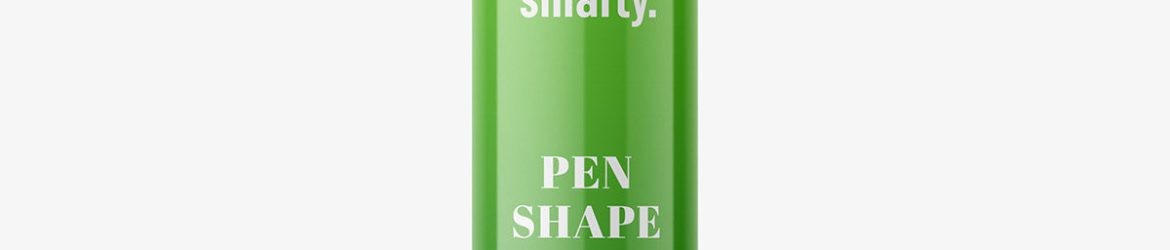 Pen shape bottle mockup / glossy