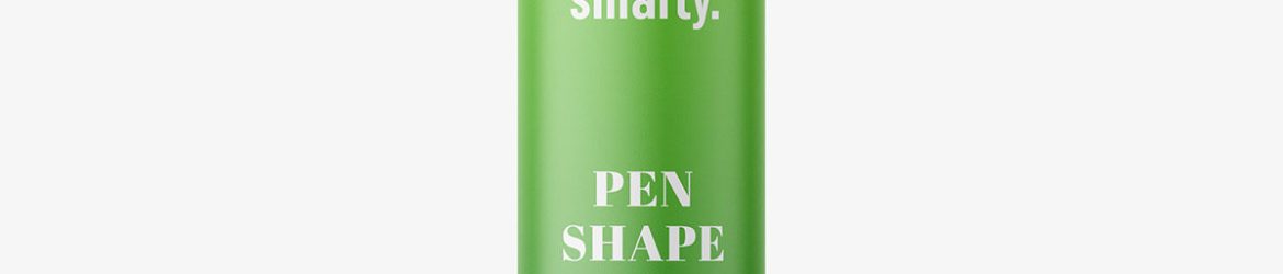 Pen shape bottle mockup / matte