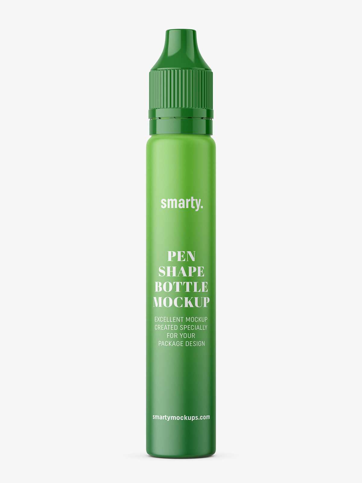 Pen shape bottle mockup / matte