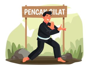 Pencak Silat Vector Illustration (AI)