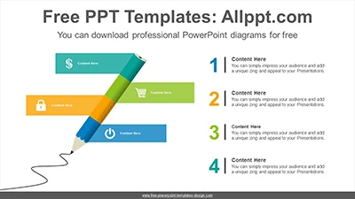 Pencil banner PowerPoint Diagram Template