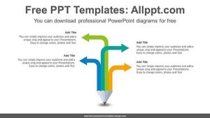 Pencil Rising Arrow PowerPoint Diagram
