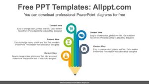 Pencil Rising Circle PPT Diagram