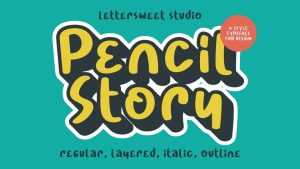Pencil Story Font › Fontesk