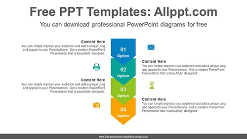 Pentagonal arrow list PowerPoint Diagram Template