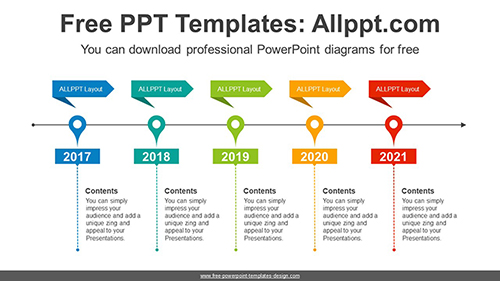 Pentagonal Arrow PowerPoint Diagram