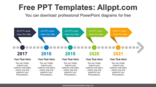 Pentagonal Arrows PowerPoint Diagram