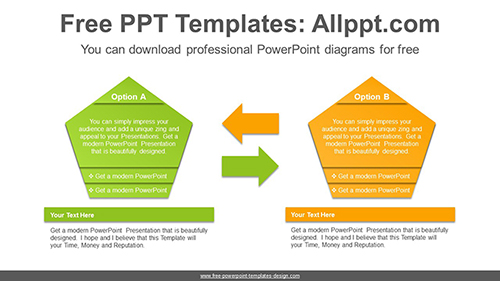 Pentagonal text box PowerPoint Diagram Template