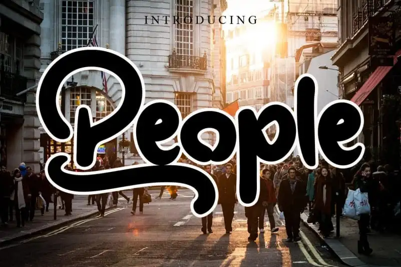 People Script Font