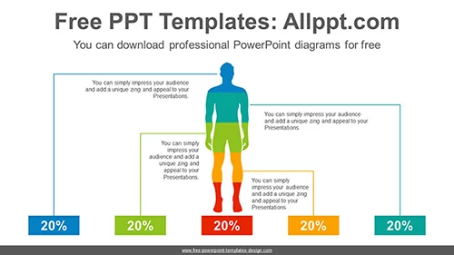 People Silhouette Chart PowerPoint Diagram