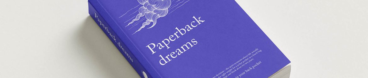 Perfect-bound paperback book mockup