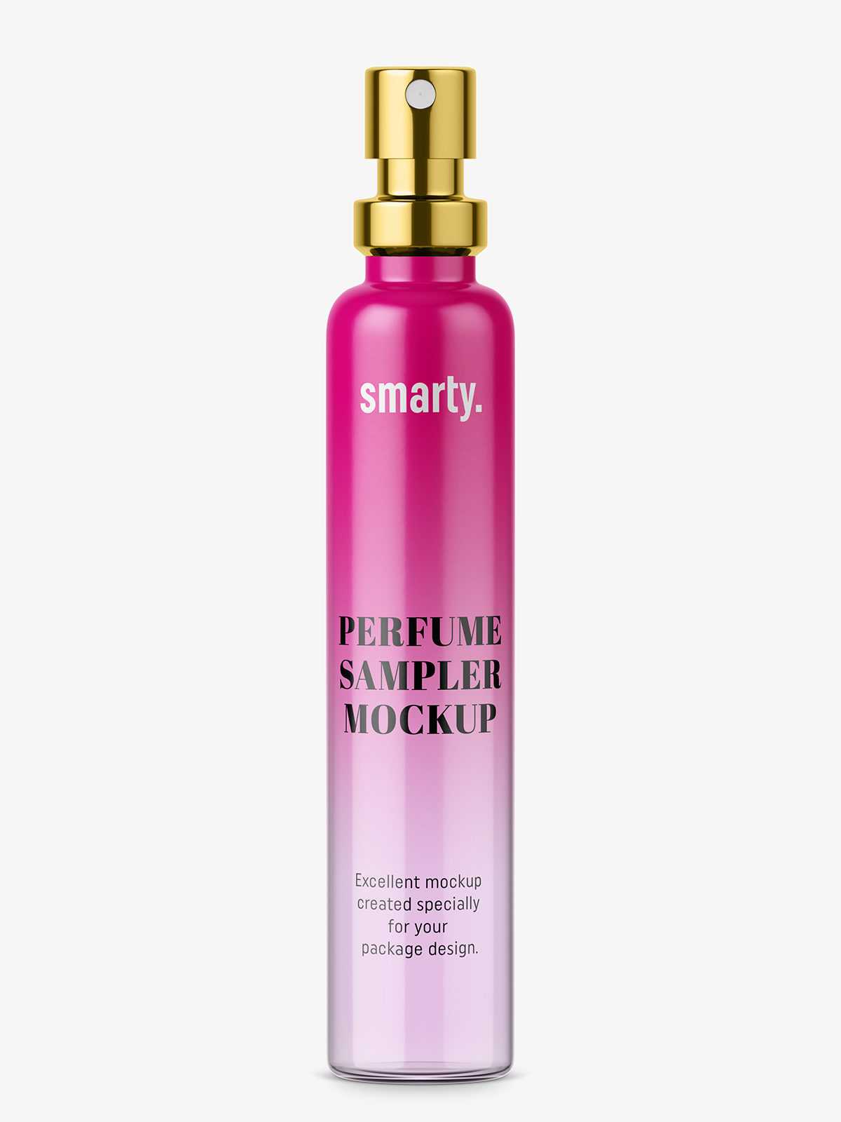 Perfume bottle sample mockup
