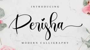 Perisha Script Font › Fontesk