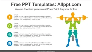 Person lifting dumbbell PowerPoint Diagram Template