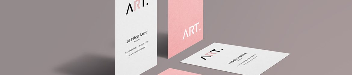 Perspective Business Card Mockup PSD