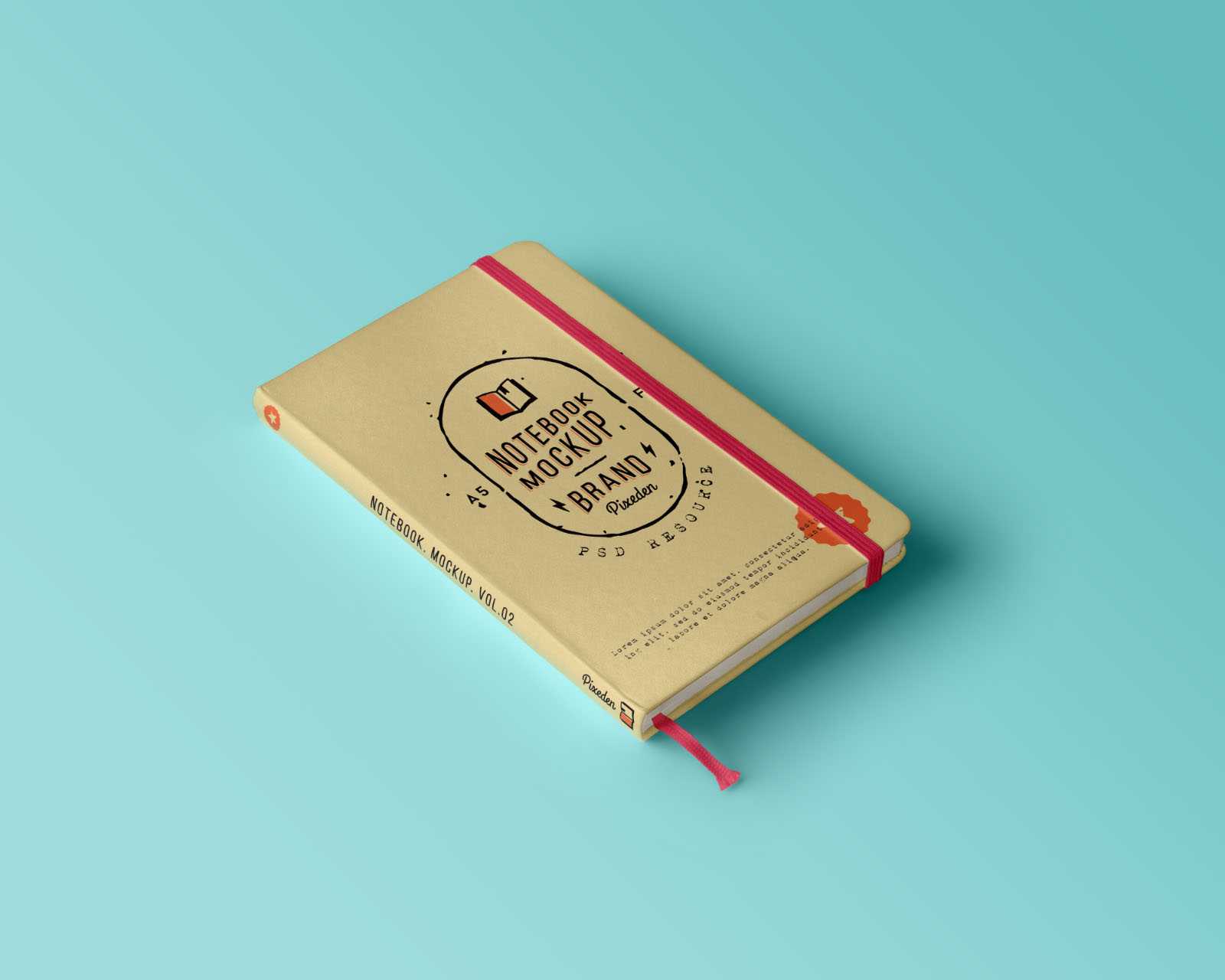 Perspective Simple Notepad Mockup