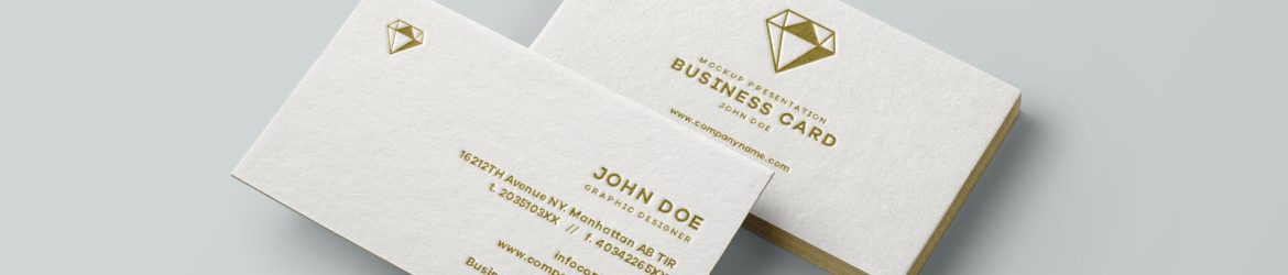 Perspective Thick Business Card Mockup
