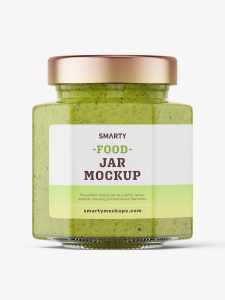 Pesto jar mockup
