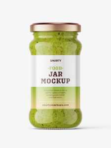 Pesto jar mockup