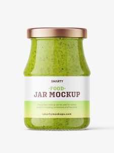 Pesto jar mockup