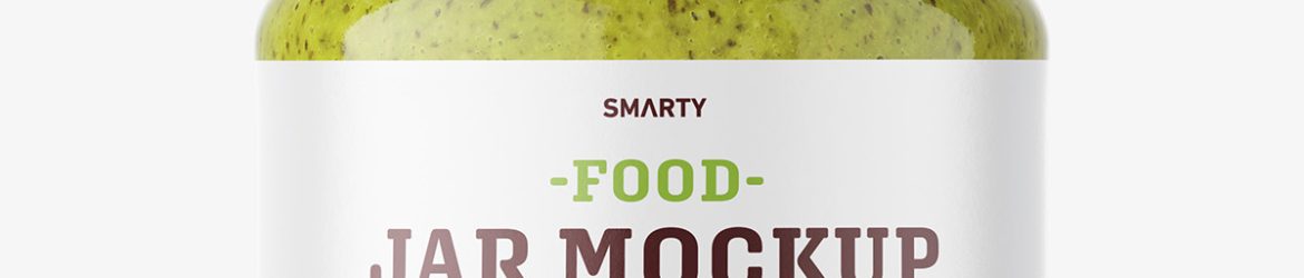 Pesto jar mockup Pesto jar mockup