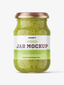 Pesto jar mockup
