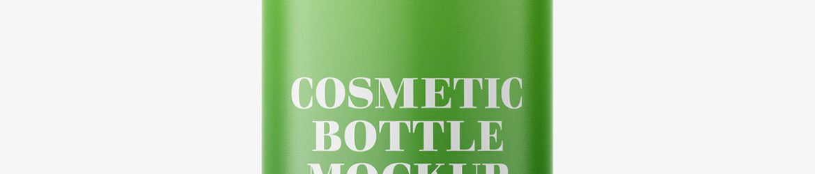 PET amber bottle mockup / 100 ml