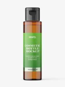PET amber bottle mockup / 30 ml