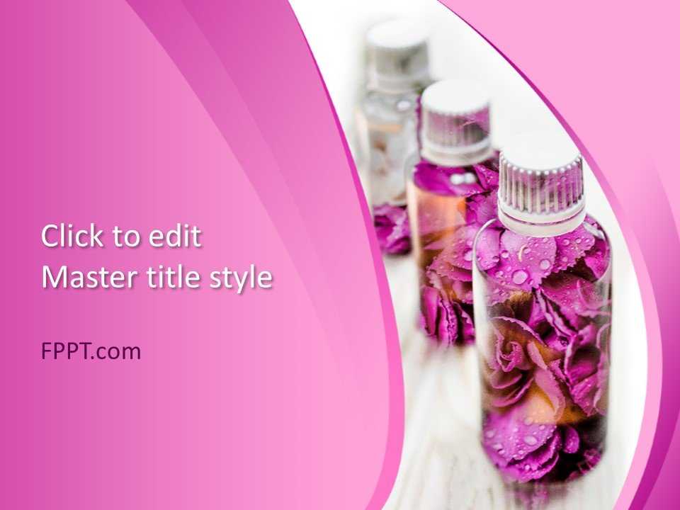 Petals Bottle PowerPoint Template