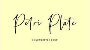 Petri Plate Font › Fontesk