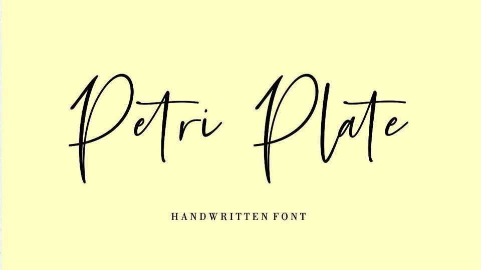 Petri Plate Font › Fontesk