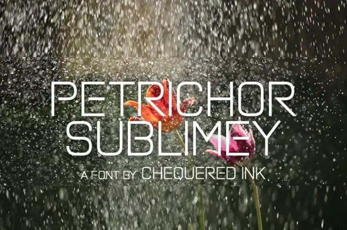 Petrichor Sublimey Display Font