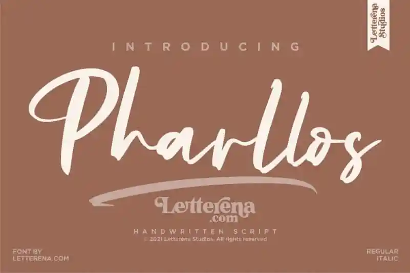 Pharllos Brush Font