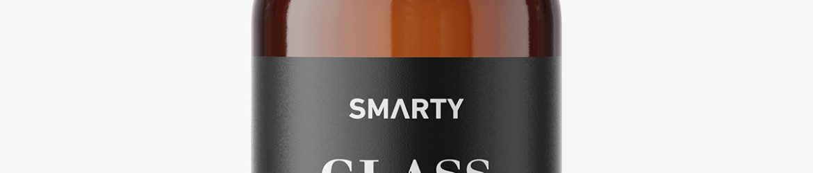 Pharmaceutical 30ml bottle mockup / amber