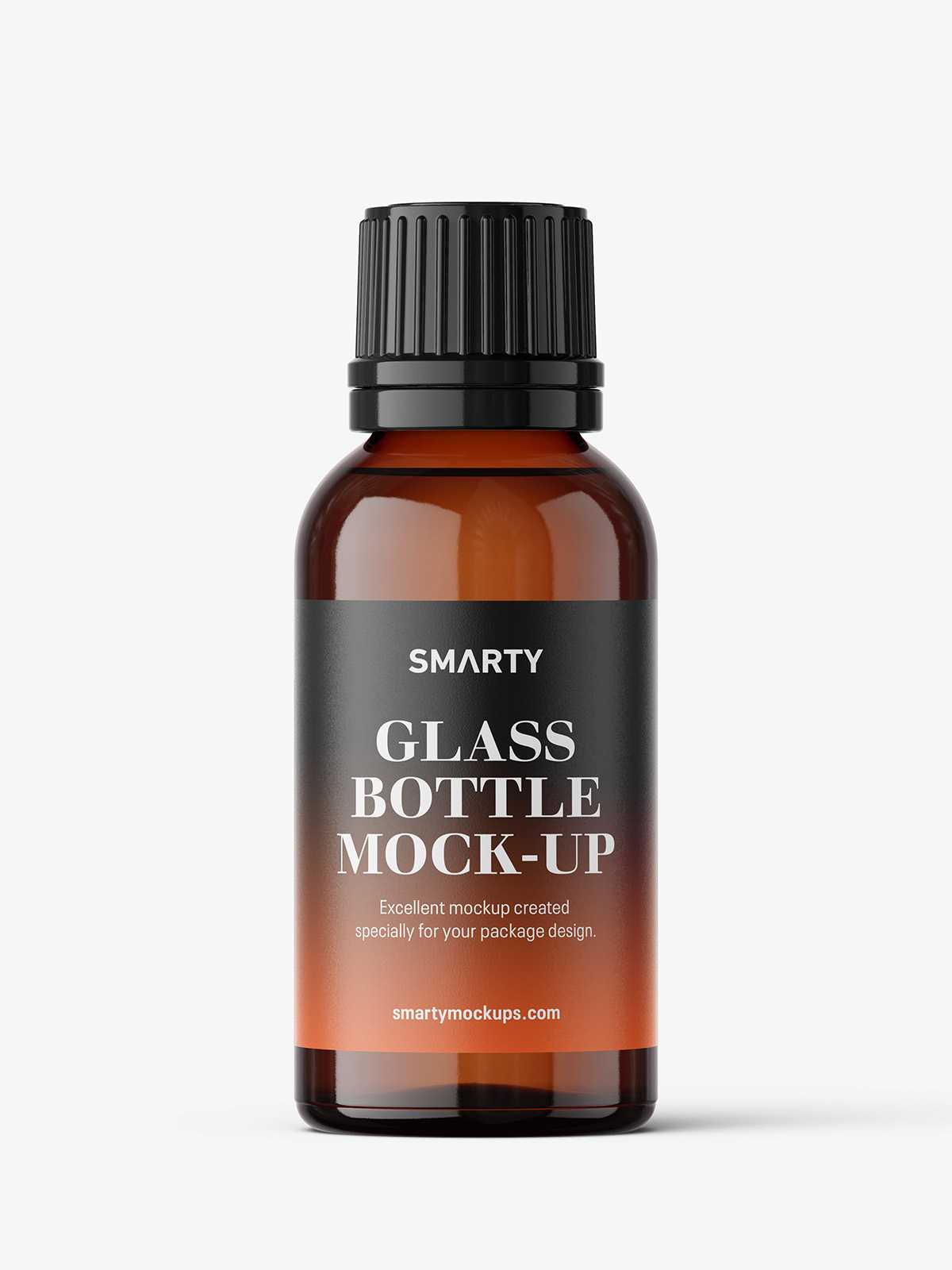 Pharmaceutical 30ml bottle mockup / amber
