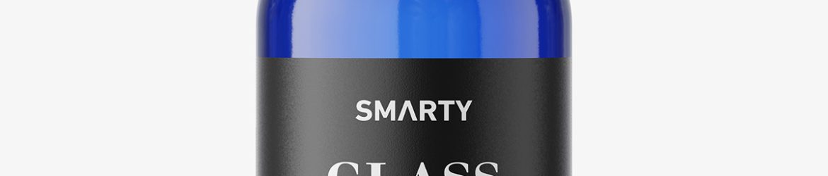 Pharmaceutical 30ml bottle mockup / blue