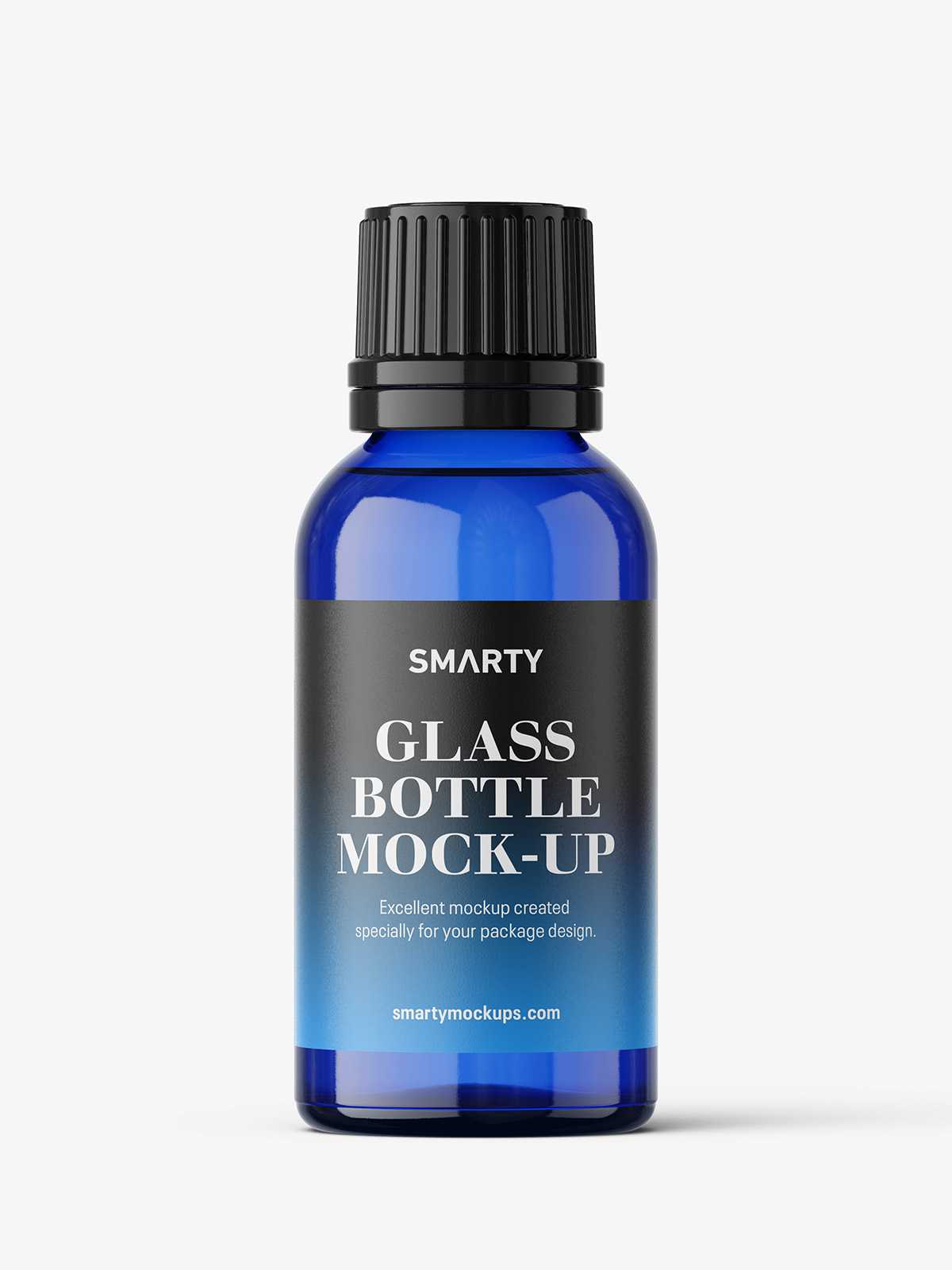 Pharmaceutical 30ml bottle mockup / blue