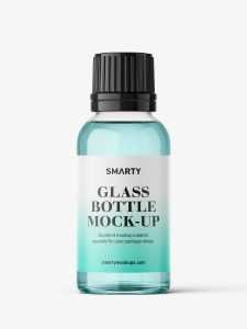 Pharmaceutical 30ml bottle mockup / clear