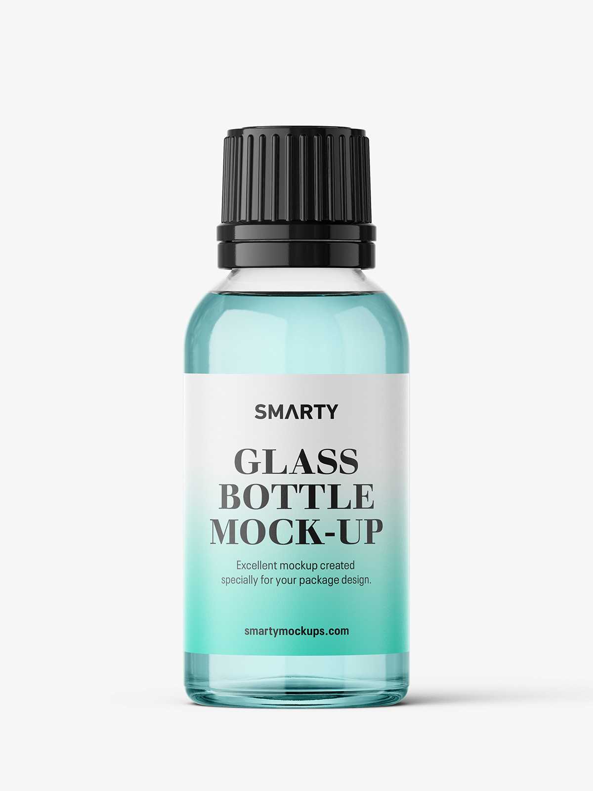 Pharmaceutical 30ml bottle mockup / clear
