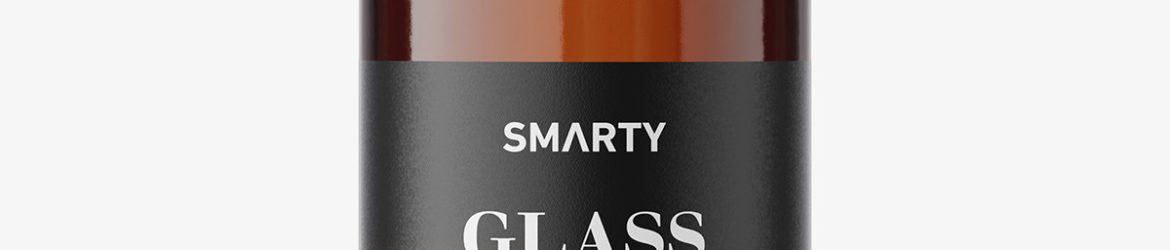 Pharmaceutical 50ml bottle mockup / amber