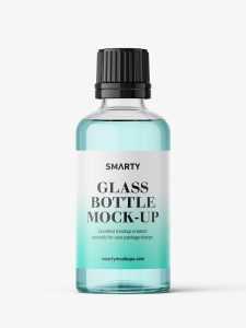 Pharmaceutical 50ml bottle mockup / clear