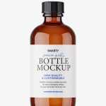 Pharmaceutical bottle mockup / amber - Free PSD Download Pharmaceutical bottle mockup / amber